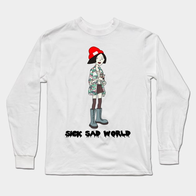 Daria Sick Sad World Long Sleeve T-Shirt by satitue